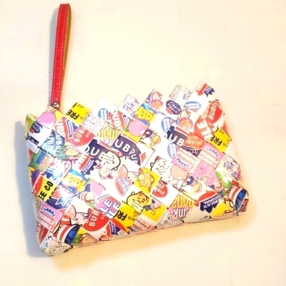 Handmade Handbags - Handmade bubble gum Beano Wristlet